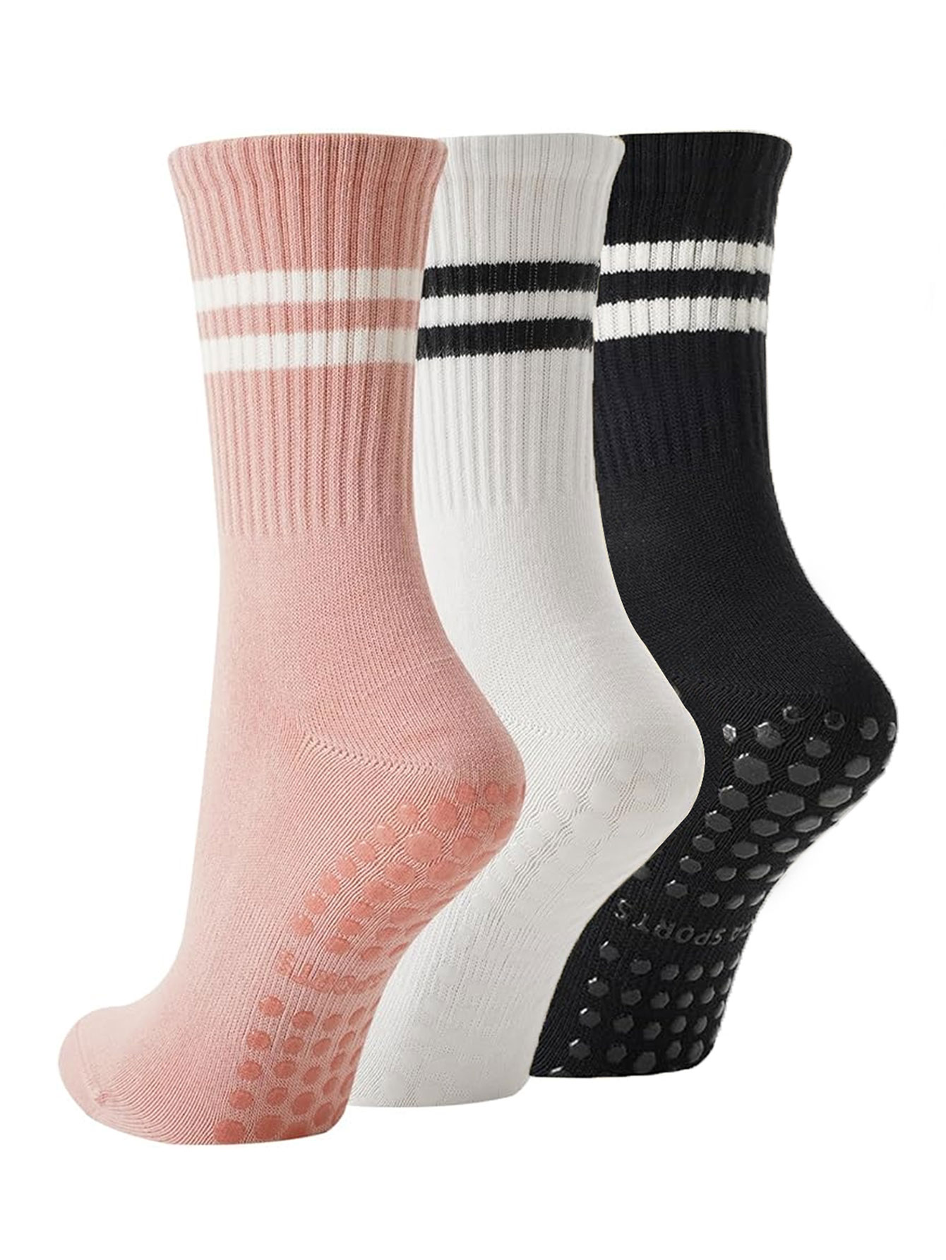 Crossfit Yoga - 3 Pairs of Yoga Socks, Non-Slip