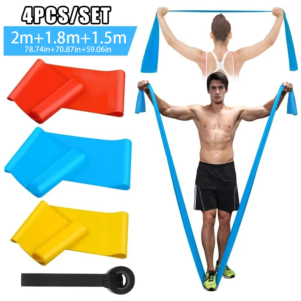 Crossfit Training Gear - 4Pcs/Set Elastic Fitness Bands Resistance Bands