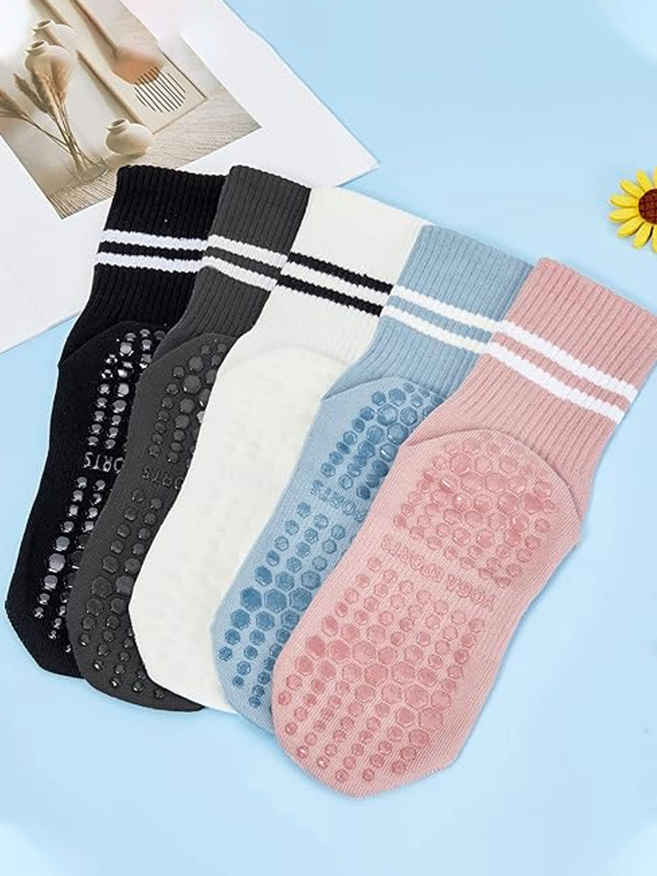 3 Pairs of Yoga Socks, Non-Sli - đánh giá và giá Crossfit Yoga