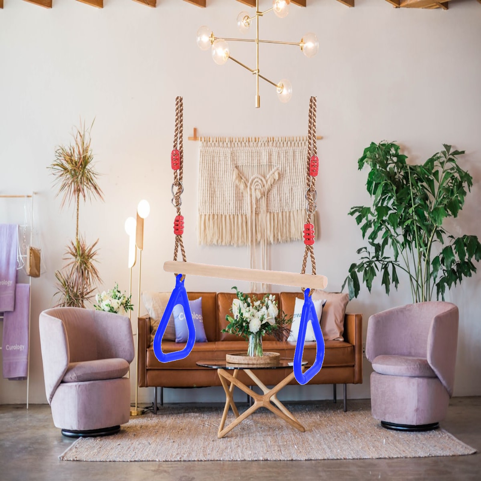 Indoor Outdoor Fun Swing Sets  - đánh giá và giá Gymnastic Ring Wood