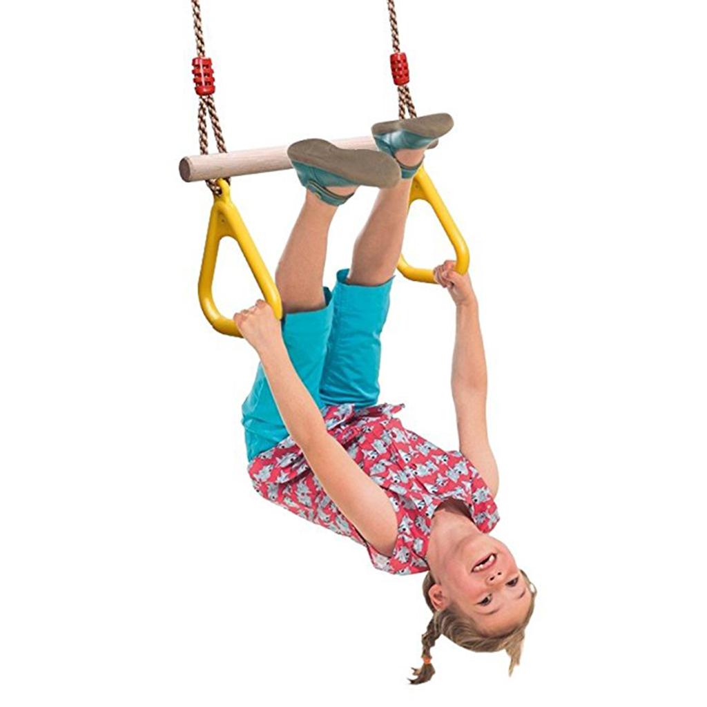 Indoor Outdoor Fun Swing Sets  - đánh giá và giá Gymnastic Ring Wood