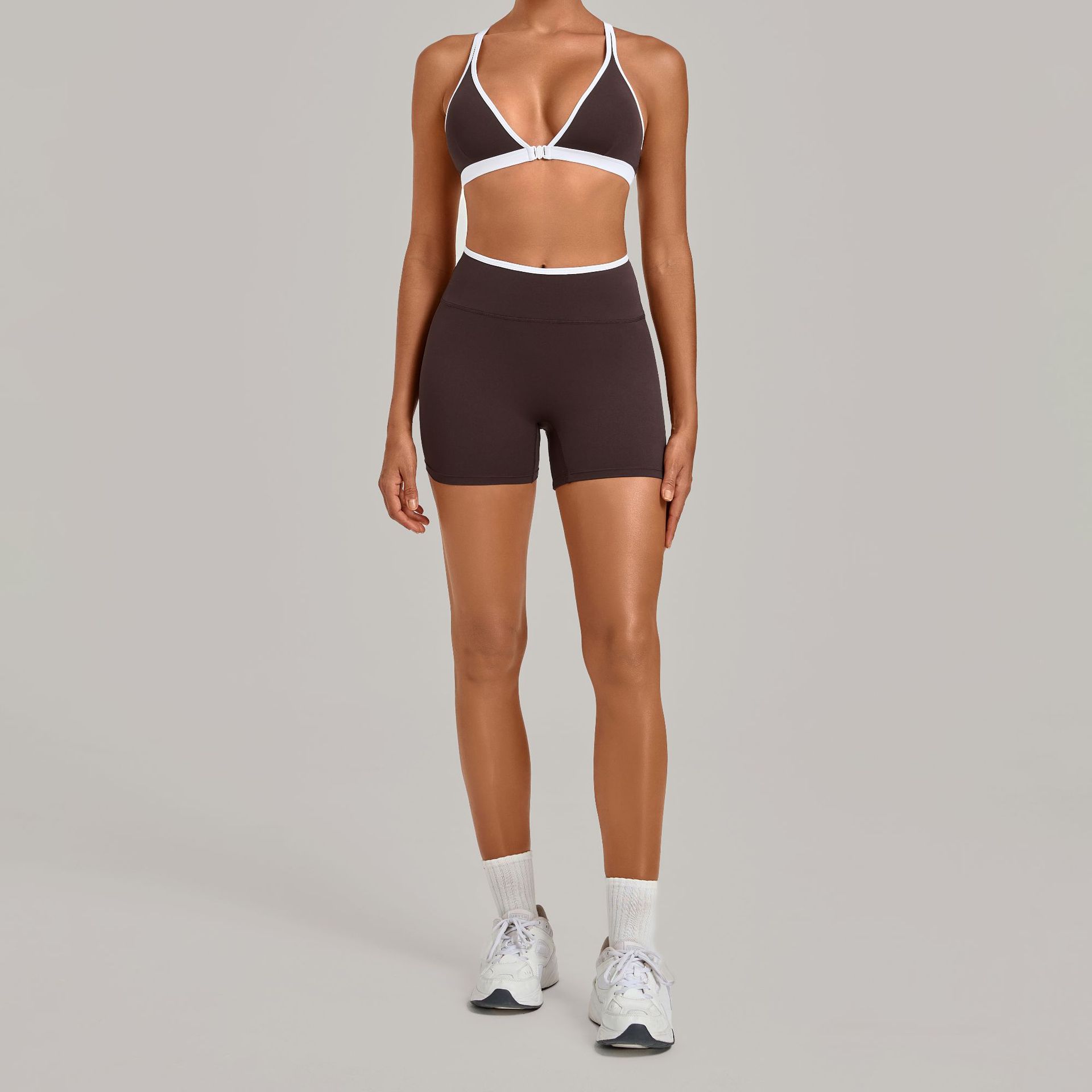 Women 2 Piece Yoga Set Deep V  - đánh giá và giá Crossfit Equipment